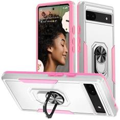 Imagem de SORAKA Capa para Google Pixel 6A com anel de apoio para os pés Capa rígida de PC Capa de TPU macio para amortecedores Capa Google Pixel 6A Capa robusta