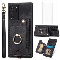 Imagem de Capa de telefone para Samsung Galaxy Note 20 Ultra 5G Capa carteira com protetor de tela e alça de pulso RFID suporte para cartão Note20 Plus Notes 20Ultra Note20+ U + 20+ Twenty Not S20 Mulheres