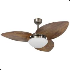 Imagem de Ventilador de Teto Kovalski Bronze 3 Pás Rádica Imbuia 127V com Contro