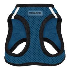 Imagem de Best Pet Supplies Peitoral Para Cães Voyager Step-In Air – Peitoral Para Todos Os Climas Em Malha Para Cães Pequenos E Médios Da – Arnês (Acabamento Azul/Preto) Gg