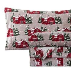 Imagem de Elegant Comfort Conjunto de lençóis luxuosamente macios de flanela de veludo para férias de 4 peças - qualidade premium - aconchegante, quente, veludo felpudo de flanela de flanela de veludo, conjunto