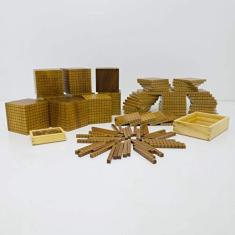 Imagem de Material Dourado 111 peças - Caixa em madeira