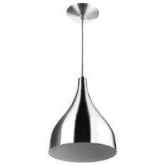 Imagem de Kit 3 Lustres Pendente Gota Pequena Alumínio 21cm Escovado