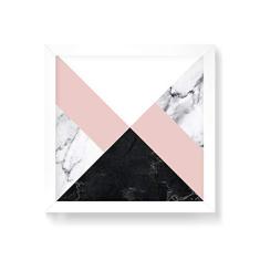 Imagem de Arte Maníacos Quadro Decorativo Escandinava Faixa Dupla  - 50x50cm (Moldura em laca )