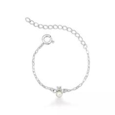 Imagem de Pulseira De Pérola Com Ponto De Luz Infantil Em Prata 925 - Nácar Prat