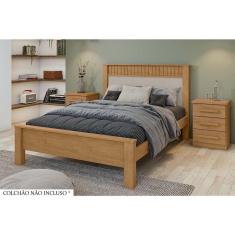 Imagem de Cama de Casal Athenas-Lopas Amendoa/Off White