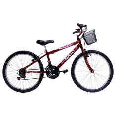 Imagem de Bicicleta Aro 24 Feminina 18 Marchas Kitty com Cesta Saidx-Feminino