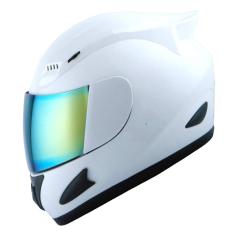 Imagem de Capacete de motocicleta 1Storm Mechanic Glossy White dot Approve