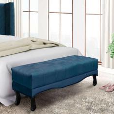 Imagem de Recamier Vicenza Veludo Azul Marinho 195 Cm - Spezzia Decor