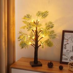 Imagem de Árvore de Natal nxuebdu Pequena Iluminada de 60 cm com 16 luzes LED
