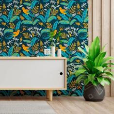 Imagem de Papel De Parede Adesivo Folhas N013042 Rolo 0,58X3M