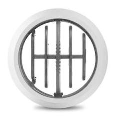 Imagem de DIFUSOR DE AR CELTA PRISMA 2001 a 2006 CENTRAL LATERAL PRATA COM SUPORTE DF610