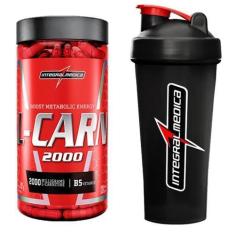 Imagem de L-Carnitina 120 Caps + Coqueteleira Preta Integralmedica