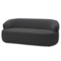 Imagem de Sofá 3 Lugares Living Orgânico Sala De Estar 170cm Conka F05 Bouclê Grafite Mpozenato