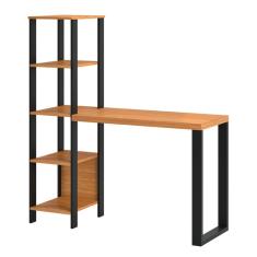 Imagem de Mesa para Escritório 5 Prateleiras Industrial Freijó/Preto - Dalla Costa