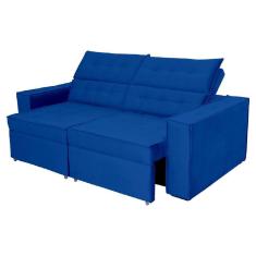 Imagem de Sofá Austrália 2,50m 4 Lugares Retrátil E Reclinável D35 - Azul