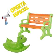Imagem de Gangorra Bebê e Criança Dinossauro + Banco kids Playground