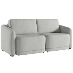 Imagem de Sofá Cama Casal Para Sala 196cm Polska K04 Linho Cinza - Mpozenato