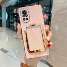 Imagem de Capa de silicone com suporte de revestimento de luxo para Samsung Galaxy S23 Ultra S22 S21 S20 FE S10 Plus Note 20 10 Pro A24 A34 A54 Capa, rosa, para Galaxy A54 5G