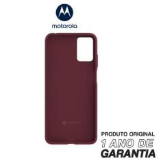 Imagem de Capa Protetora Original Motorola Anti Impacto Moto E22 - Marsala
