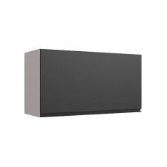 Imagem de Armário Aéreo de Cozinha 80cm Menor 1 Porta Basculante Fumê/grafite