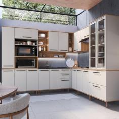 Imagem de Cozinha Modulada Completa Isabelle 10 Peças Com Torre Quente Para2forn