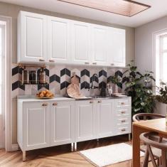 Imagem de Armário De Cozinha Compacta 4 Peças Sem Pia Cristal Luciane Móveis - K