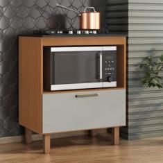 Imagem de Balcão para Cooktop 4 Bocas com Porta Basculante Master Cinamomo/Areia