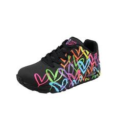 Imagem de SKECHERS Tênis feminino James GOLDCROWN: UNO-Highlight Love, preto/multi, 35, Preto/Multi, 35