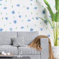 Imagem de Papel de Parede Adesivo Folha Floral N02107 Rolo de 0,58x3,00M
