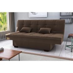 Imagem de Sofá Cama Esmeralda Veludo Marrom E426 - Matrix