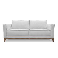 Imagem de Sofá 3 Lugares Base De Madeira Grace 210 Cm Linho S04 - D`rossi Cor Grigio