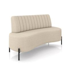 Imagem de Sofá 2 Lugares Living 160cm Pé Ferro Pto Maraú Bouclê Creme K01 - D'Ro