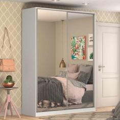 Imagem de Guarda Roupa Solteiro com Espelho 2 Portas de Correr RC2002 Linha Roup