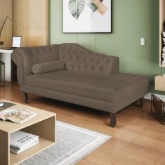 Imagem de Recamier Diana 185cm Lado Direito Suede Marrom - Adj Decor