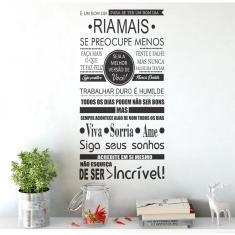 Imagem de Adesivo Decorativo De Parede Frases Viva Sorria Ame Acredite