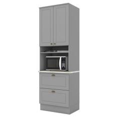 Imagem de Torre Quente 1 Forno Americana Cinza Com Tampo Calcare - Móveis Henn