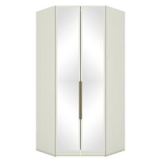 Imagem de Guarda Roupa Modulado Canto Closet Seletto 2 Portas Areia Com Espelho - Móveis Henn
