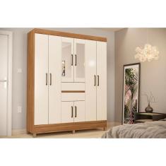 Imagem de Guarda Roupa 8 Portas E 2 Gavetas C Espelho Munique Amendola Off White Demobile