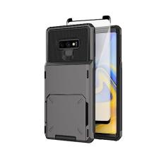 Imagem de Asuwish Capa de celular para Samsung Galaxy Note 9 com protetor de tela de vidro temperado e compartimento para cartão de crédito celular híbrido capa protetora robusta e fina para celular Note9 Not