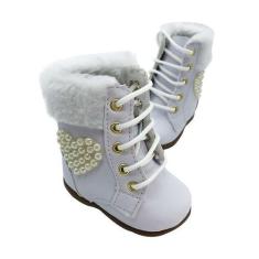 Imagem de Tênis Botinha Branca Sapatinho Infantil Feminino Menina Bebê, 17