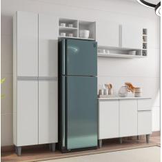 Imagem de Cozinha Modulada Completa Vanessa Com 9 Portas Branco AJL