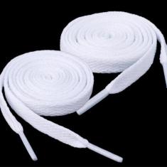 Imagem de 2 Pares De Cadarço Tradicional Chato Tênis 1,20Mt Branco - Wcan