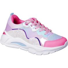 Imagem de Tênis Infantil Ortopasso Wave Menina Cadarço Fashion Glitter-Feminino