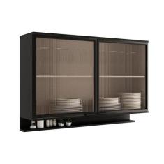 Imagem de Armário de Cozinha Modulado Alpha 2500 c/ 2 Portas c/ Vidro Canelado 1