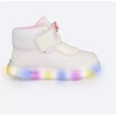 Imagem de Tenis Casual Pampili 682 Liz com Luz Manina - Branco+Rosa-Feminino