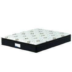 Imagem de Colchão Casal Queen Molas Ensacadas Pillow Top Granville 158x198x28cm Marrom / Branco - Suporta até 110kg por Pessoa