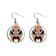 Imagem de Brinco feminino de ópera de Pequim com pingente de prata e ópera de Pequim