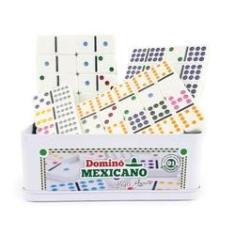 Jogo Domino Mexicano Double12 Colorido 91 Pedras Melanina