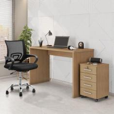 Imagem de Escrivaninha Com Gaveteiro Com 4 Gavetas Com Chave G vea Espr